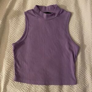 SHEIN mock neck tank top purple Size S
